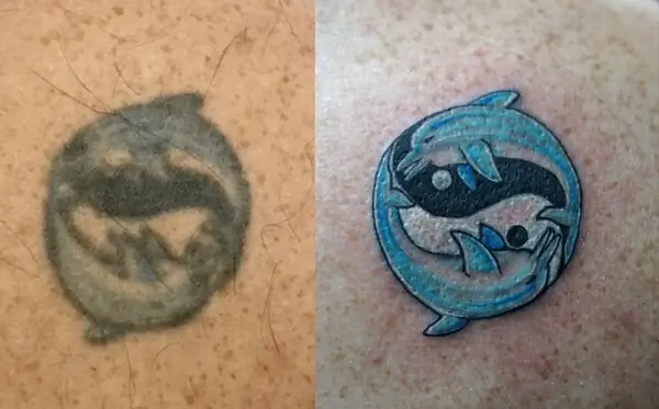 Refresh old tattoo Cover up