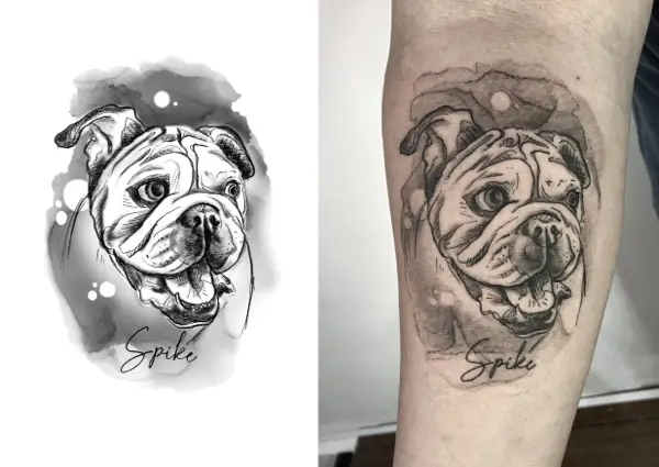 Tattoo comparison with design