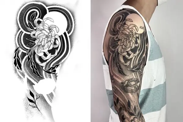 Tattoo Design vs Actual Tattoo