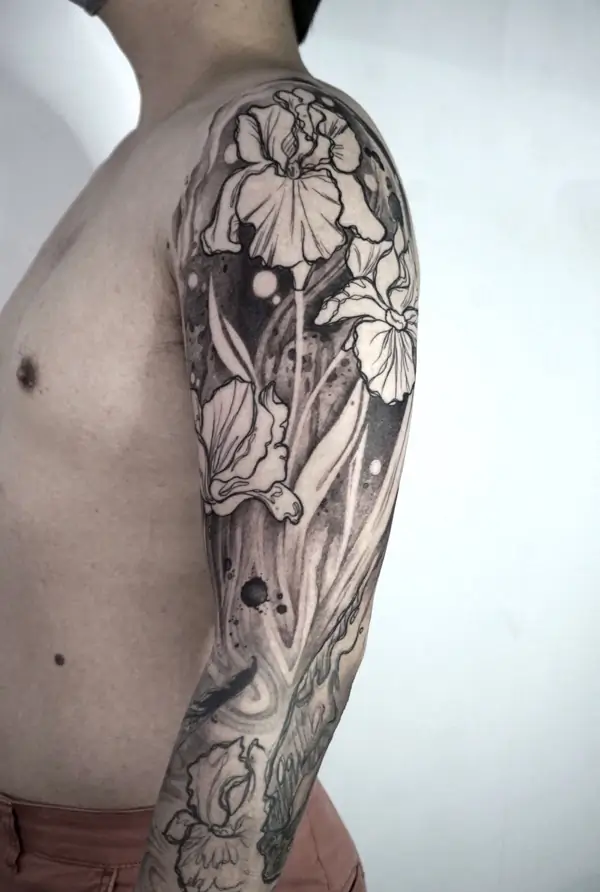 Iris Flower Tattoo