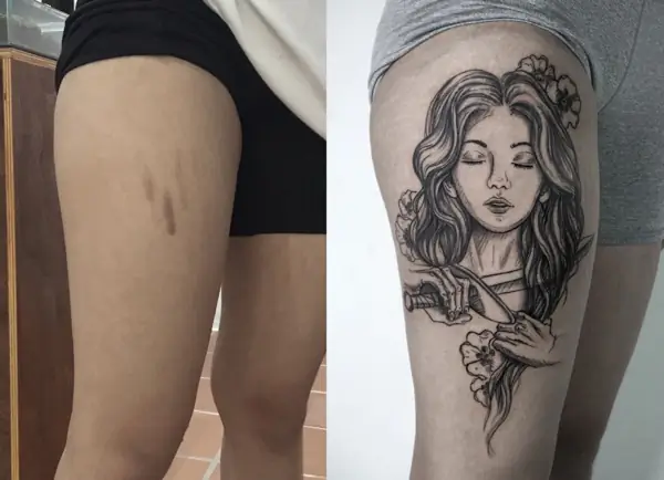 Scar Cover up tattoo